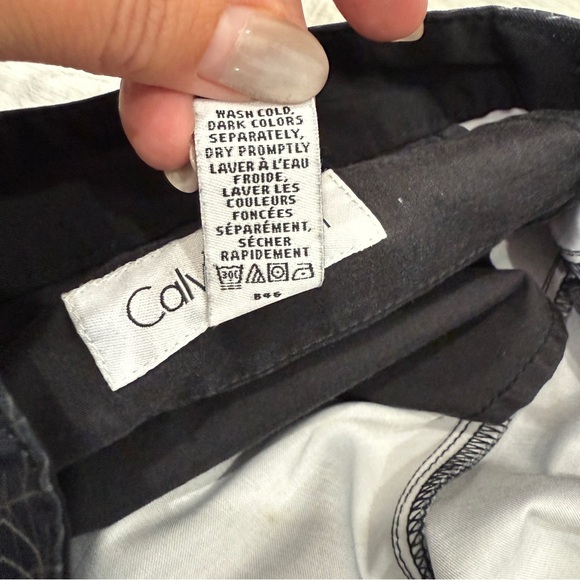 Calvin Klein Geometric Black and Grey Men's Preppy Golf Athletic Shorts Size 32 - Picture 16 of 17